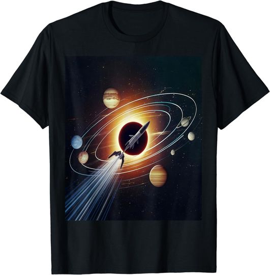 Discover Space Total Solar Eclipse in system solar with planets 2024 T-Shirt