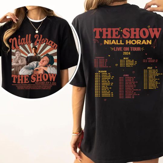 Discover Niall Horan The Show Live On Tour 2024 Double Sided Shirt