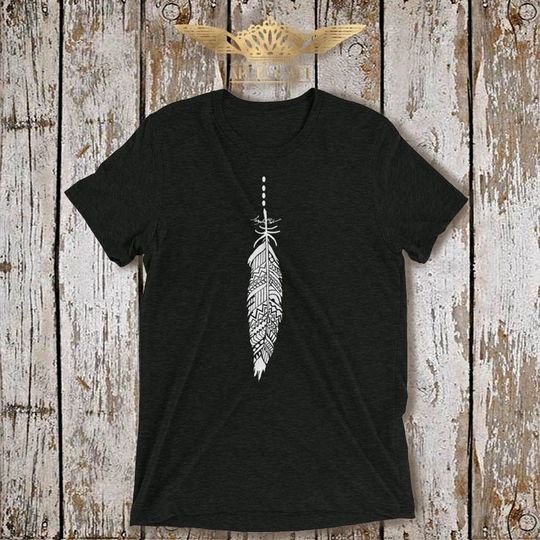 Discover Cool Graphic Feather Tribal T-Shirt