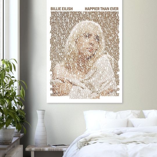Discover Happier Than Ever Song by Billie Eilish - Single Lyrics Poster