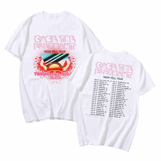 Discover Cage The Elephant Neon Pill Tour 2024 Shirt