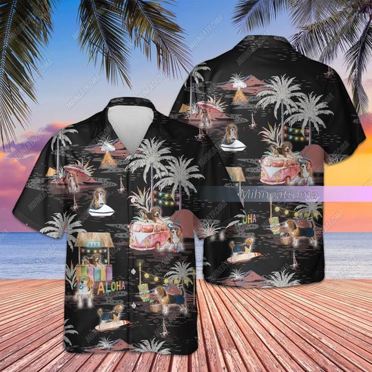 Discover Beagle Night On The Beach Hawaiian Shirt