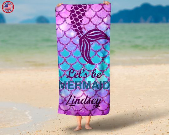 Discover Personalized Mermaid Beach Towel - Mermaid Beach Towel