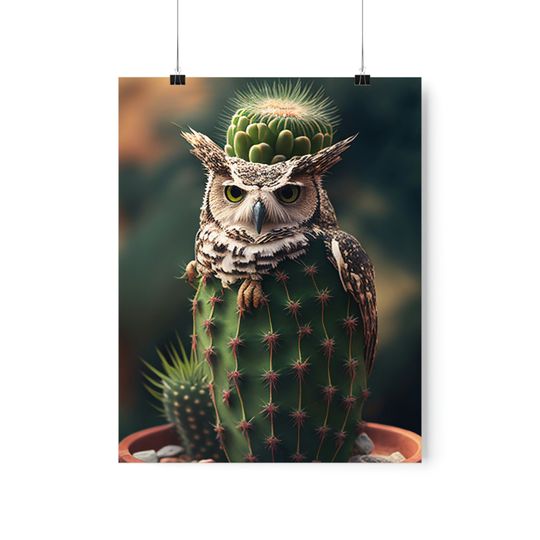 Discover Whoo Are You Owl Premium Matte Vertical Poster