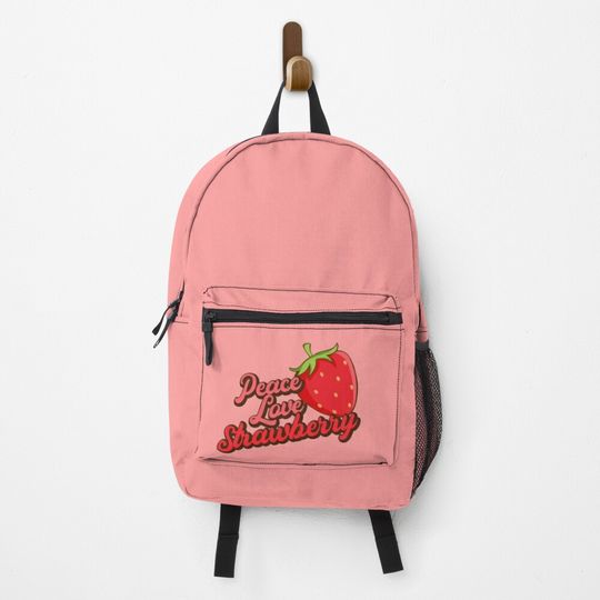 Discover Peace Love Strawberry Backpack