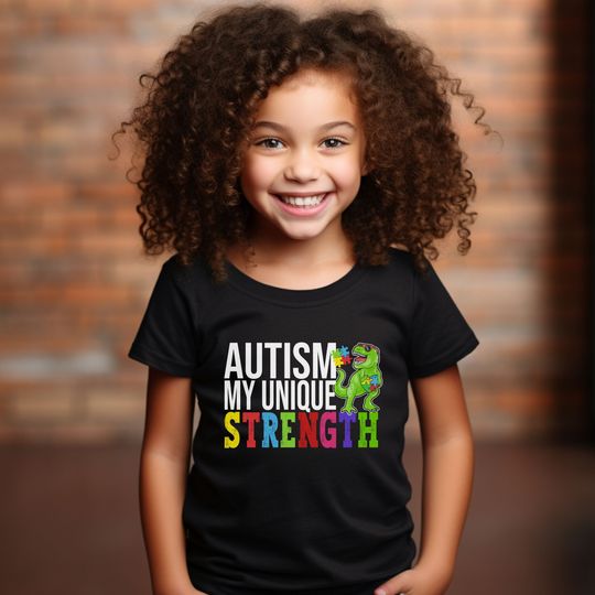 Discover Autism Toddler & Youth Shirt-Autism My Unique Strength Shirt