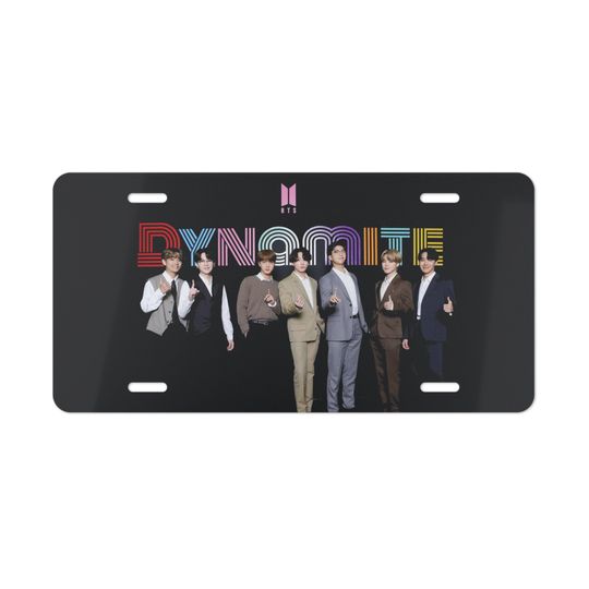 Discover BTS Bt21 Dynamite vanity plate - BTS License Plate Frame