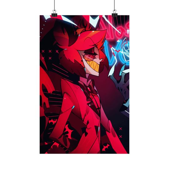 Discover Alastor Half Hazbin Hotel Matte Vertical Posters