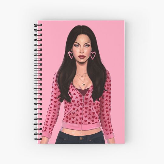 Discover Normal Human Jennifer’s Body Hearts Pink Check y2k Spiral Notebook