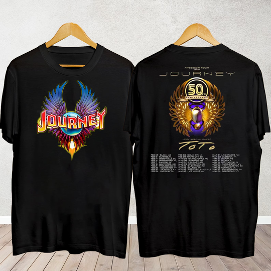 Discover Journey Freedom Tour 2024 Shirt, Journey With Toto 2024 Concert Shirt