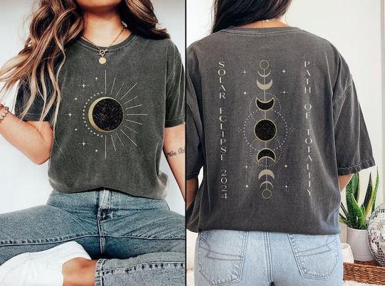 Discover Total Solar Eclipse 2024 Shirt, April 8 2024, USA Map, Path of Totality Tee