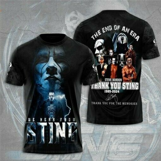 Discover The End Of An Era Steve Borden Thank You Sting 1985-2024 Signature Shirt