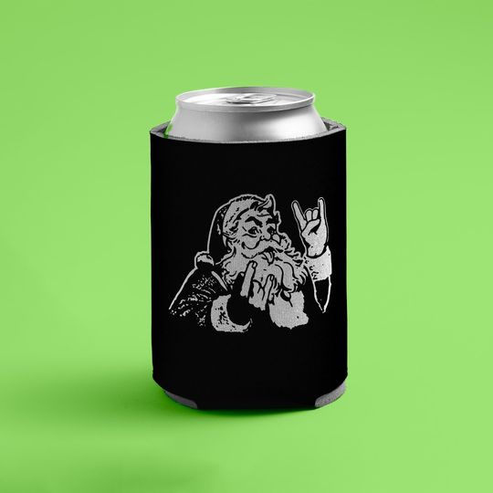Discover Christmas Can Cooler, Rocker Santa Can Cooler