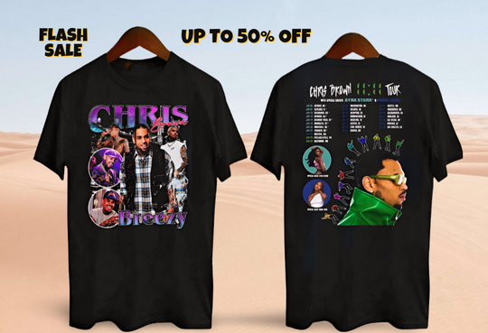 Discover Chris Brown 2024 Tour Shirt 11:11 T-Shirt