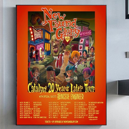 Discover Found Glory 2024 Catalyst 20 Years Later Tour Poster