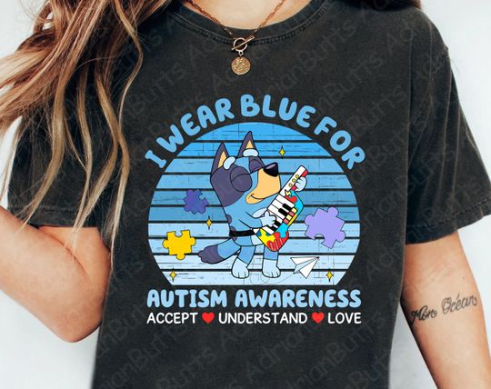 Discover I Wear Blue For Autism Awareness Accept Understand And Love T-Shirt, Movies Characters