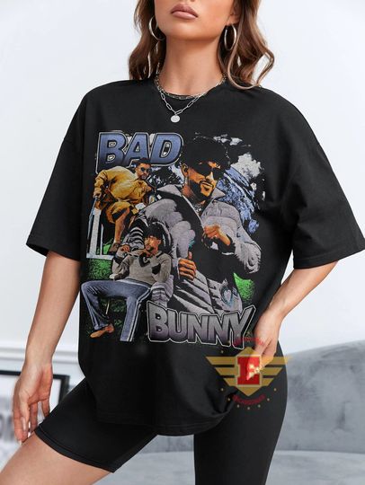 Discover BAD BUNNY Shirt Vintage 90s Grapic T-Shirt