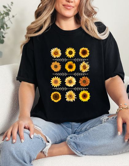 Discover Sunflower Trendy Floral Sunshine T-Shirt