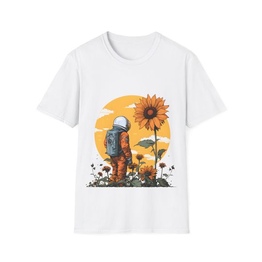 Discover Astronauts & Sunflowers Perfect Fall Accessory For Nature Lovers T-Shirt