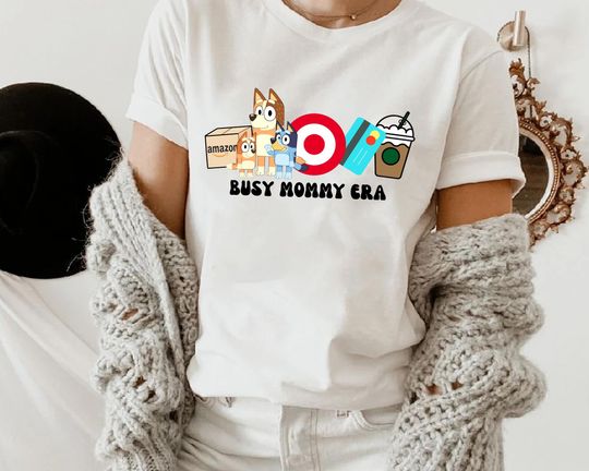 Discover Busy Mommy Era BlueyDad Shirt, BlueyDad Birthday Shirt