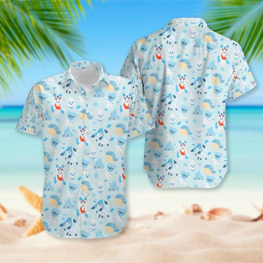 Discover Cute Pocket Monster And Friend 3D All Over Printed Hawaiian Shirt
