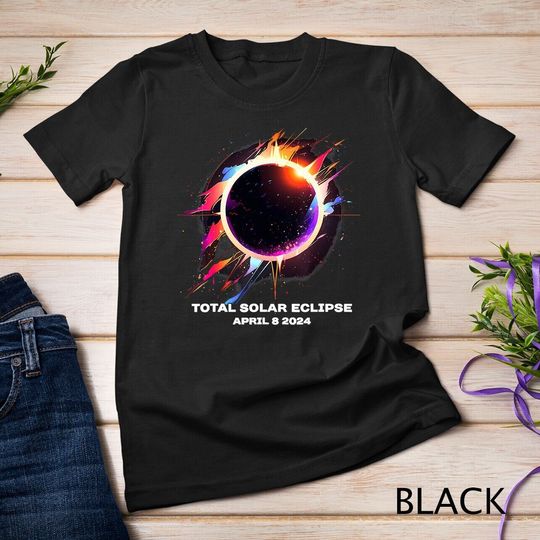 Discover Total Solar Eclipse April 8 2024 Totality Souvenir Graphic T-shirt