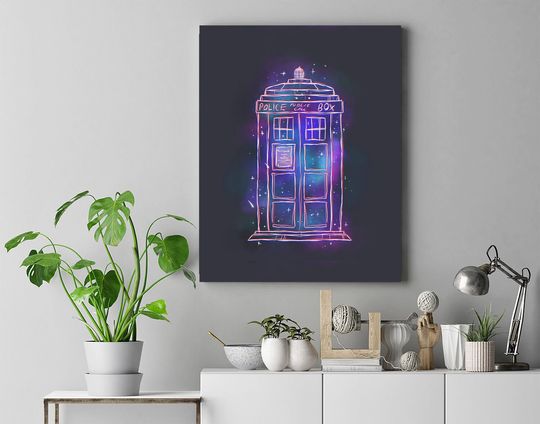 Discover Tardis in Space: Doctor Who, Aesthetic Tardis Poster Print