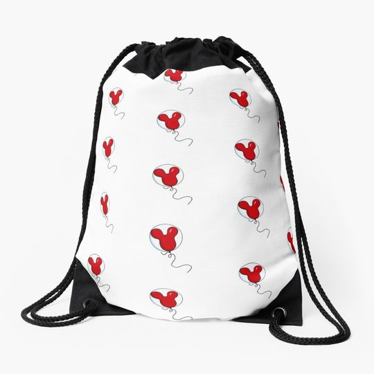 Discover Happy Red Balloon Outdoor Drawstring Bag