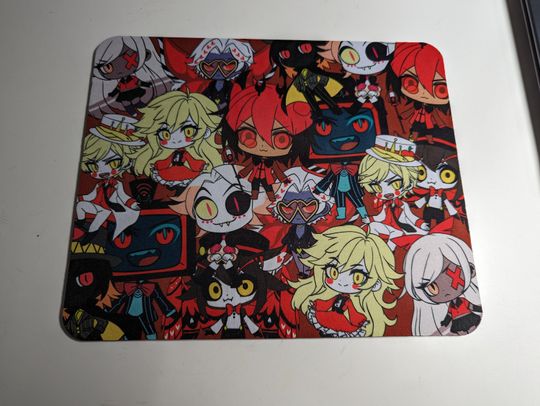 Discover Mouse Pad featuring chibis inspired by Hazbin Hotel