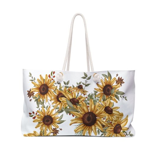 Discover Fall Bag Autumn Sunflower Weekender Bag