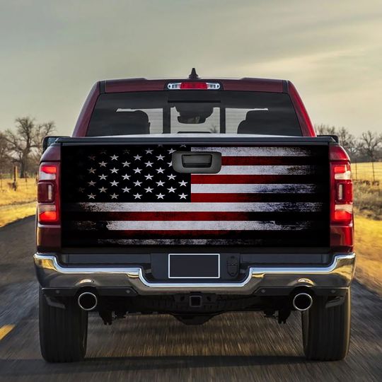 Discover American Flag Truck Bed Decal