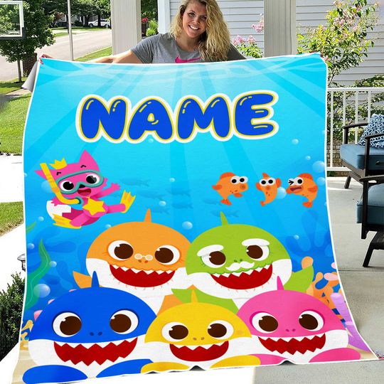 Discover Customized Baby Shark Doo Doo Doo Fleece Blanket