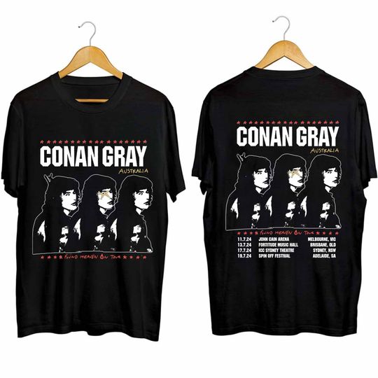 Discover Conan Gray - Found Heaven On Tour 2024 Australia Shirt, Conan Gray Shirt