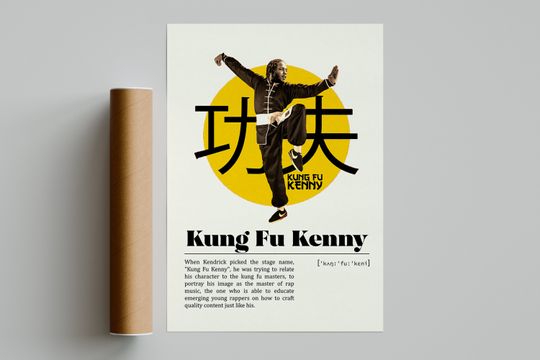 Discover Kendrick Lamar Kung Fu Kenny Poster | Minimalist
