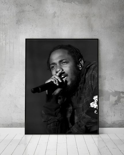 Discover Kendrick Lamar Poster, Kendrick Lamar Print, Black and White