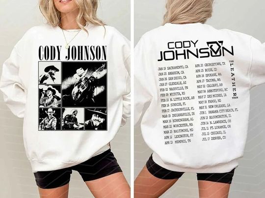Discover Cody Johnsonn Sweatshirt, The Leather Tour 2024 Sweatshirt