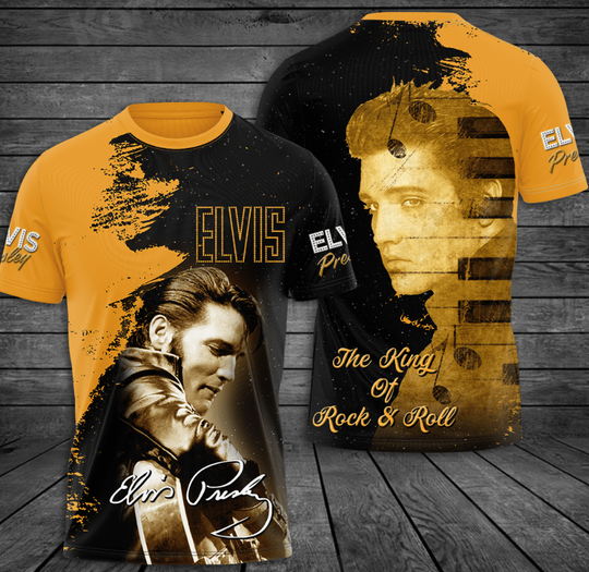 Discover Elvis Presley 3D Shirt Merch Gift For Fans The King Od Rock And Roll Shirt