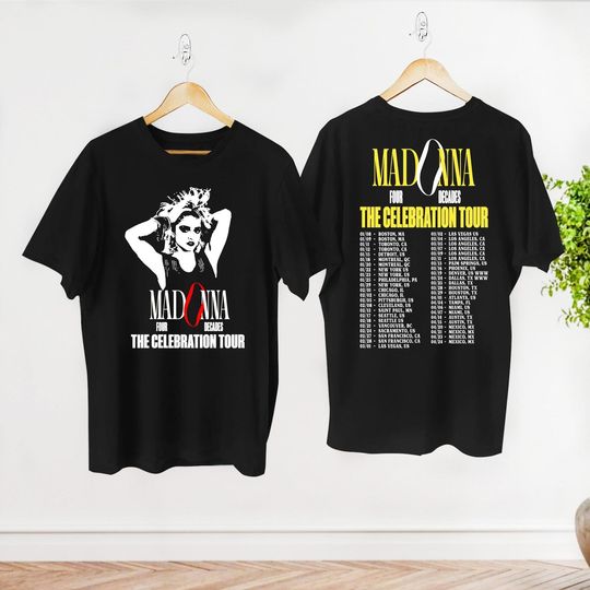 Discover Madonna The Celebration Tour 2024 Double Sided Shirt