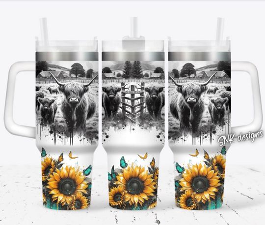 Discover 40oz western country 40oz tumbler with handle