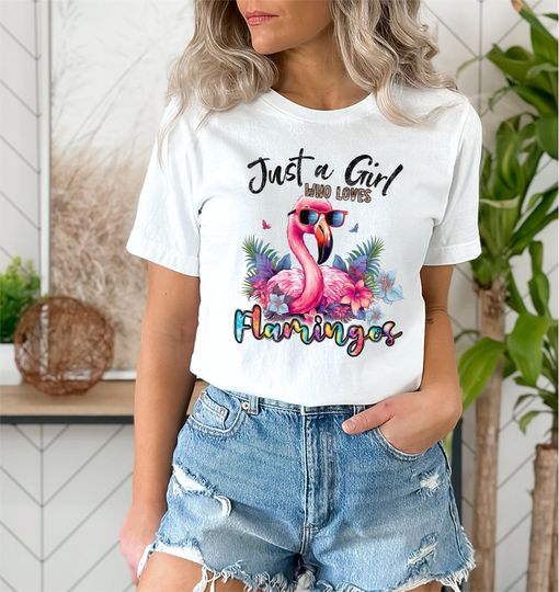 Discover Just A Girl Who Loves Flamingos T-Shirt