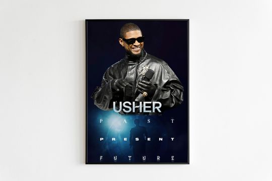 Discover Usher poster, Usher Past Present Future tour poster