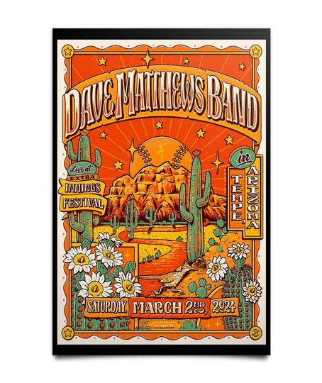 Discover Dave Matthews Band Live at Extra Innings Festival Tempe AZ March 2 2024 Poster