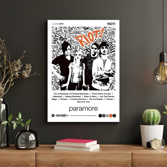 Discover Paramore, Riot! , Album Poster, Digital Print, Pop Punk Wall Art.