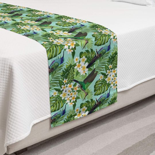 Discover Ambesonne Tropical Bed Runner, Luxury Bed Runners