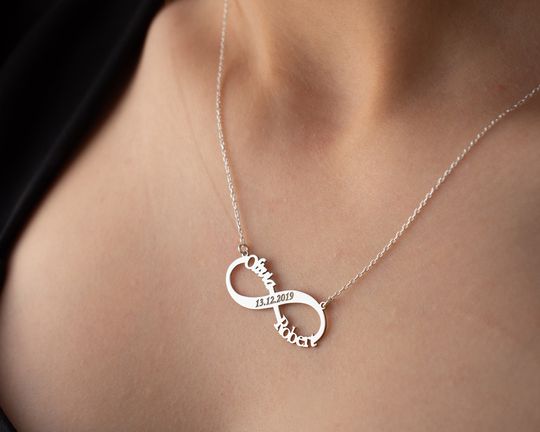 Discover Custom Infinity Name Necklace, Handmade Multiple Name Necklace