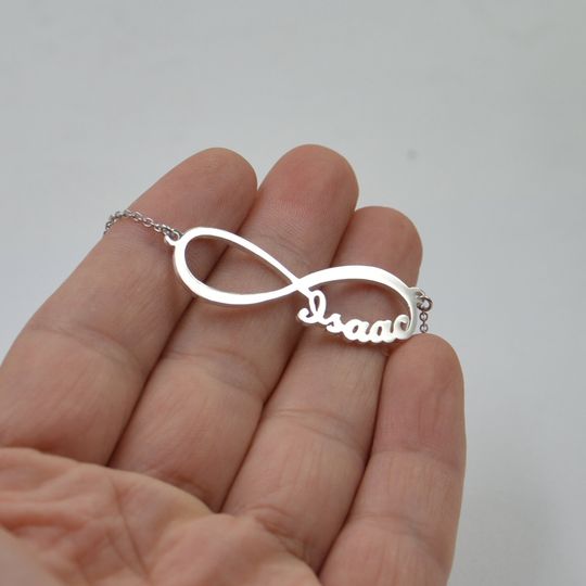 Discover Infinity necklace with name-Infinity name Necklace for girls