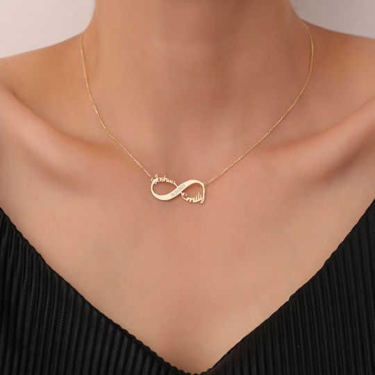 Discover Personalized Infinity Name Necklace, Infinity Necklace with Names