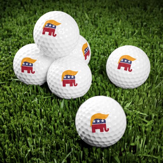 Discover Funny Elephant Golf Ball Set - 6 Pieces