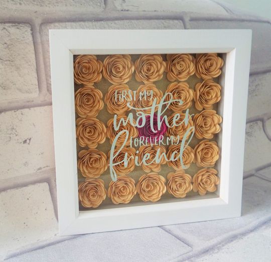 Discover Mum keepsake box frame paper flower Flower Frame Boxes