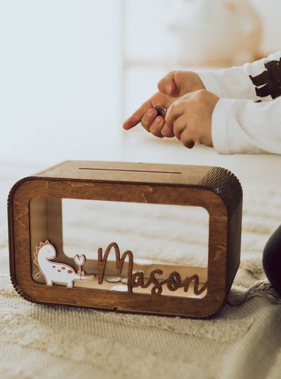 Discover Personalized Name Wooden Piggy Banks